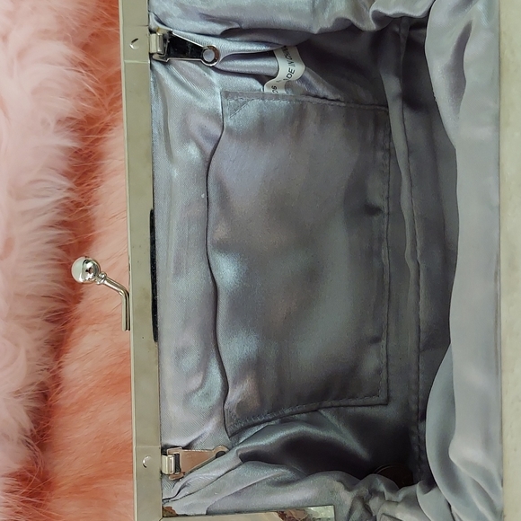 Beautiful Gatsby Style Silver Grey Beaded Satin Purse - Picture 8 of 8